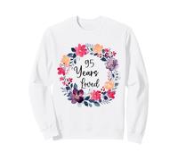 95 Years Loved Floral 95th Birthday Men Women Anniversary Sudadera