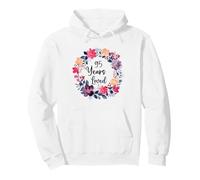 95 Years Loved Floral 95th Birthday Men Women Anniversary Sudadera con Capucha