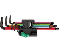 950 SPKL/7B SM Multicolour Juego de llaves acodadas con magnetizador métricas, BlackLaser, 7 piezas