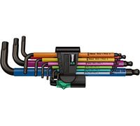 950 SPKL/9 SM N Multicolour Juego de llaves acodadas métricas, BlackLaser, 9 piezas