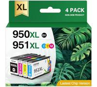 950XL 951XL Combo Pack Compatible for HP 950XL 951XL Ink Cartridge Replacement for HP OfficeJet Pro 8600 8610 8620 8100 8630 8660 8640 8615 76DW 251DW (950 XL 951 XL,Black, CMY)