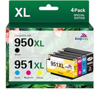 950XL 951XL Compatible para HP 950 XL 951 XL Multipack Cartuchos de Impresora para HP Officejet Pro 8600 8620 8610 8100 8615 8625 8630 8640 8660 276dw 251dw (negro, cian, magenta y amarillo)