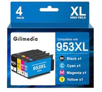 953XL Cartuchos de Tinta Compatible con HP 953XL 953 Cartucho Multipack para HP Officejet Pro 8710 8715 8740 8720 8718 7730 8728 8719 7740 7720 8730 8725 8210 8218 Impresoras (4 Pack)