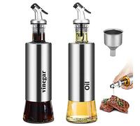 95Street Botella de Aceite,2 Dispensador de Aceite y Vinagre 300ml,Aceiteras Antigoteo Cristal,Oliva y Vinagre Recipiente Aceite Usado Cocina,Vinagrera para Cocinar BBQ Barbacoas Ensalada