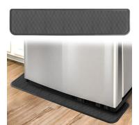 95x21,6cm Alfombrilla Antiderrames Frigorífico, Silicona Protector Suelo Frigorífico Bandeja Goteo Antideslizante Alfombrilla Electrodomésticos Recogegotas para Lavadora Armario Vinos (Gris)