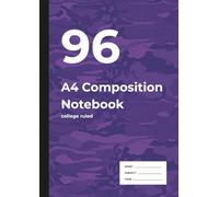 96 A4 Composition Notebook: A4 Notebook for School, Work & Ideas | College Ruled | 96 Pages of 7.1mm Lines | ERDL Camouflage Cover Design | Perfect ... & Homework | For Writers, Dreamers, and Doers