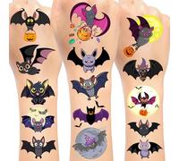 96 calcomanías de tatuajes temporales de murciélago, Halloween, fiesta de cumpleaños, suministros de decoración, regalos para niños, adolescentes, adultos, niños, niñas, recompensas en el aula
