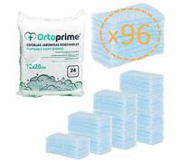 96 ESPONJAS Jabonosas Desechables Bebes Niños y Ancianos - PACK + 96 UNIDADES - Esponja Bebe Piel Sensible - Esponjas Desechables CUIDADO NATURAL - Pack 4 paquetes de 24 Esponjas Baño OrtoPrime