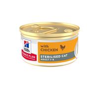 96 latas x 85 g Hill's Science Plan Adult Sterilised Mousse de pollo lata para gatos ¡Pack Ahorro!
