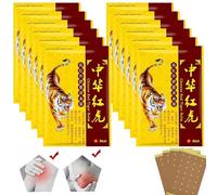 96 parches de tigre, parche de espalda de tigre rojo chino, parches de calor ultra fuertes para la articulación muscular de la rodilla, hombro y cuello, 12 paquetes, 8 cada uno