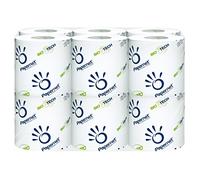 Papernet Papel higiénico de 2 capas Bio Tech 407569|8 paquetes de 12 rollos envueltos individualmente cada uno con 165 hojas 11 x 9,5 cm|Longitud del rollo 18,1 m|Diámetro 10cm|Blanco, Estándar