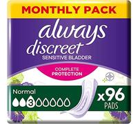96 X Always Discreto Incontinencia Mujer Normal Almohadillas Moderada Absorción
