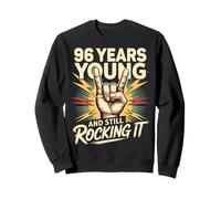 96 Years and Still Rocking 96 años cumpleaños de 96 años Sudadera
