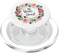 96 Years Loved Women Men 96 Years Old 96th Birthday PopSockets PopGrip para MagSafe