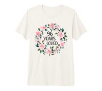 96 Years Loved Women Men 96 Years Old Cool 96th Birthday Camiseta Premium