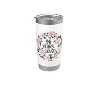 96 Years Loved Women Men 96 Years Old Cool 96th Birthday Vaso térmico de acero inoxidable de doble pared