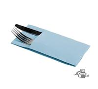960 pzs Servilletas Canguro Papel 2 Capas 40x40 - Servilletas Desechables para Bar Restaurante - Servilletas Elegantes de Papel Reciclado Ideal para Fiestas y Eventos - 100% Celulosa (Celeste)