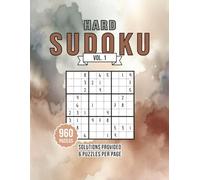 960 Sudoku Puzzles for Adults - Hard Only - Answers Included: Clean 8.5 × 11 Layout - 6 Puzzles Per Page - Bigger Grids for Comfortable Solving