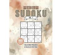 960 Sudoku Puzzles for Adults - Medium Only - Answers Included: Clean 8.5 × 11 Layout - 6 Puzzles Per Page - Bigger Grids for Comfortable Solving