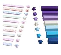 960 tiras luminosas de origami, estrellas de la suerte, tiras de papel de estrella azul y púrpura con degradado de color, tiras de papel decorativas de estrellas, manualidades