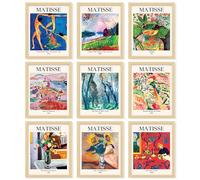 97 Decor Matisse - Juego de pósteres de Matisse, impresiones de Matisse, decoración de pared, pósteres vintage de Matisse, estética de habitación, cuadros abstractos de Henri para dormitorio (8 x 10
