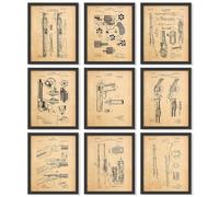 97 Decor Póster de pistola - Una historia visual de armas de fuego, obra de arte con detalles intrincados e impresión de calidad, regalo para cueva de hombre