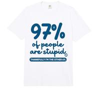 97 Percent of People Are Stupid Funny Sarcastic Comfort Colors Adult Heavyweight T-Shirt