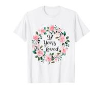 97 Years Loved Men Women 97 Years Old Cool 97th Birthday Camiseta