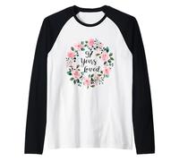 97 Years Loved Men Women 97 Years Old Cool 97th Birthday Camiseta Manga Raglan