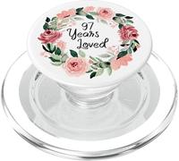 97 Years Loved Women Men 97 Years Old 97th Birthday PopSockets PopGrip para MagSafe