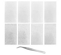 970 Pegatinas De Diamantes, 970 Pegatinas De Perlas, 1 Pieza De Pinzas, Pegatinas Para Artesanías, Adecuadas Para Hacer Decoración De Fabricación, Manicura Y Objetos.