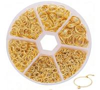 970 piezas anillos de salto metal mixto para creación de joyas - surtido tamaños 4 mm-10 mm, caja organizadora, ideales para pulseras, collares, reparación y DIY artesanal