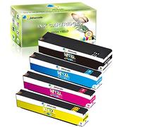 970XL 971XL Cartucho de Tinta Compatible para HP 970 971 XL, 4 Pack | Compatible para Cartuchos de Impresora HP Officejet Pro X476dw X451dw X551dw X576dw, 1 Negro, 1 Cian, 1 Magenta, 1 Amarillo
