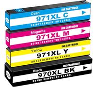 970XL / 971XL Compatible con Cartuchos de Impresora HP 970XL 971XL Reemplazo para Cartuchos de Impresora HP Officejet Pro X476dw X451dw X551dw X576dw (1 Negro, 1 Cian, 1 Magenta, 1 Amarillo)