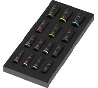 9728 Depósito de espuma juego de llaves de vaso Zyklop B 3/8" Impaktor Deep Set 1, 15 piezas
