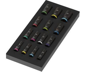 9728 Depósito de espuma juego de llaves de vaso Zyklop B 3/8" Impaktor Deep Set 1, 15 piezas