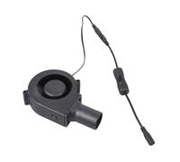 9733 - Soplador de aire portátil para barbacoa, ventilador de mano para barbacoa con conmutación, 12 V, accesorios para exteriores, ventilador de refrigeración de bajo ruido