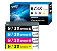 973X Cartucho de Tinta Replacement para Cartuchos HP 973X 973 X L0S07AE F6T82AE F6T83AE F6T81AE Compatible para HP PageWide 77dw 452dw 452dn 477dw 477dn 552dw 577dw 577z (Negro Amarillo Cian Magenta)