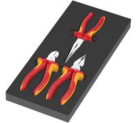 9784 Depósito de espuma juego de alicates KNIPEX Set VDE 1, 3 piezas