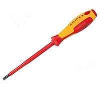 98 20 40 Destornillador aislado plano 4x0,8mm L.Hojas: 100mm 1kVAC KNIPEX