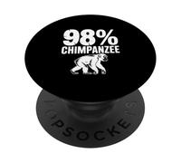 98% Chimpancé Divertido Amante de Primates para Amantes de los Animales PopSockets PopGrip Adhesivo