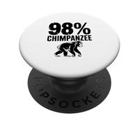 98% Chimpancé Divertido Amante de Primates para Amantes de los Animales PopSockets PopGrip Adhesivo