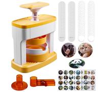 98 unidades de máquina de insignias para hacer botones, 55 mm, máquina de prensa con 48 papeles de patrones y 48 insignias, 1 cortador circular, regalo para niños, para regalos de fiesta, manualidades