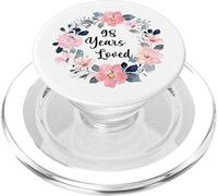 98 Years Loved 98th Birthday Floral 98 Year Old Men Women PopSockets PopGrip para MagSafe