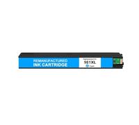 981 Cartuchos de Tinta 981X 981XL compatibles con HP PageWide 556dn | 556xh MFP 586dn 586f E58650dn E55650, tinta remanufacturada, consumibles de impresora(Cyan 110ml)