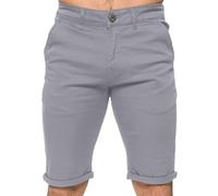989Zé ENZO Pantalones cortos chinos de algodón elástico para hombre, estilo casual, de verano, con bolsillos, gris claro, 34W