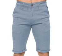 989Zé ENZO Pantalones cortos chinos de algodón elástico para hombre, estilo casual, de verano, con bolsillos, azul celeste, 34W