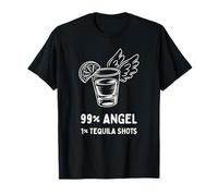99% Angel 1% Tequila Shots Funny Party Alcohol Drink Camiseta