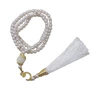 99 cuentas de perlas de color, pulseras de rosario de Mahoma, cuentas redondas de oración de 6 mm para mujeres y hombres, cuentas de oración para rosario para cuerda, talla única, como se describe