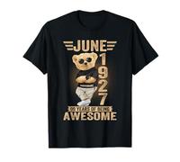 99 de Junio Cumpleaños Hombres Mujeres 1927 Impresionante Oso de Peluche Camiseta